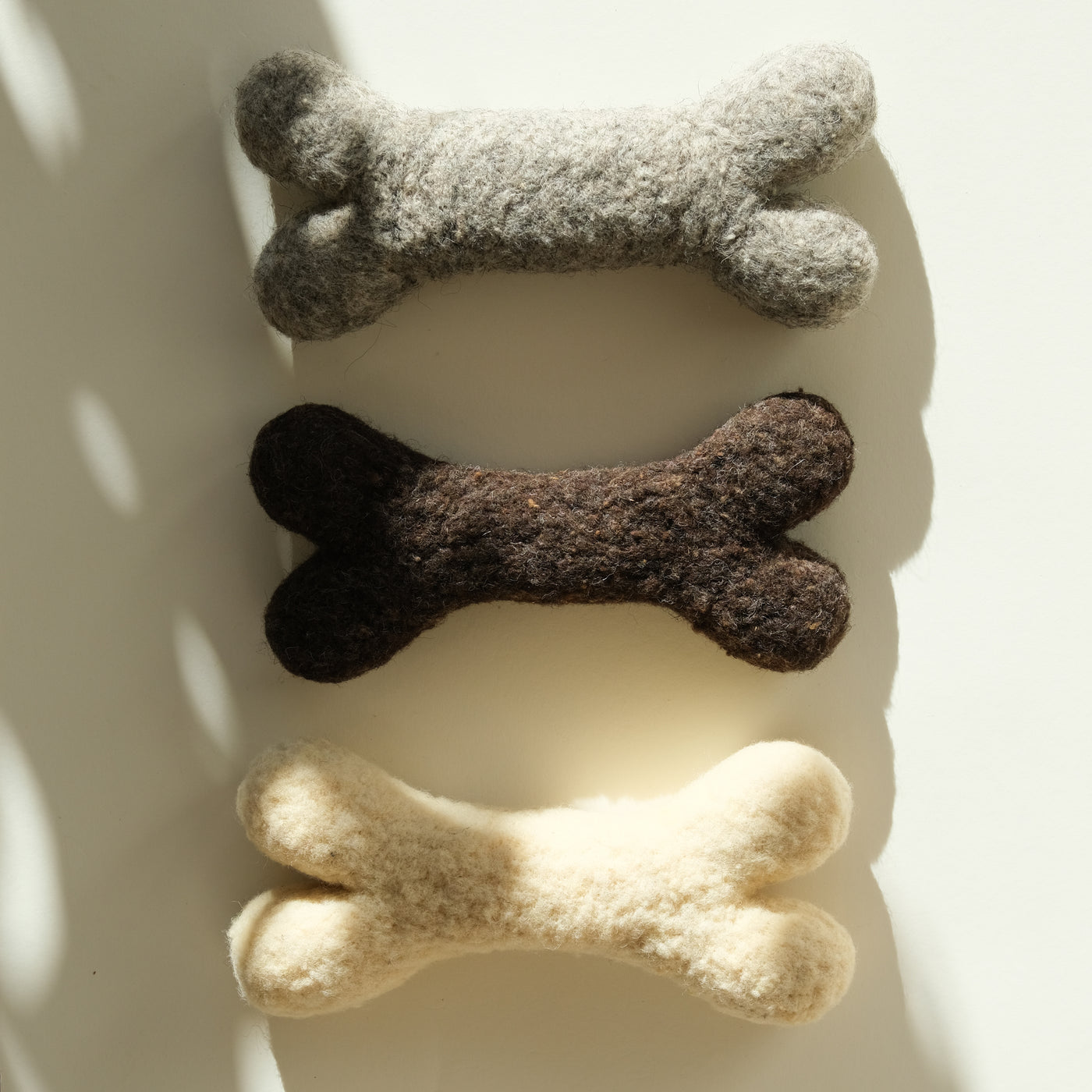 Natural Wool Bone Toy